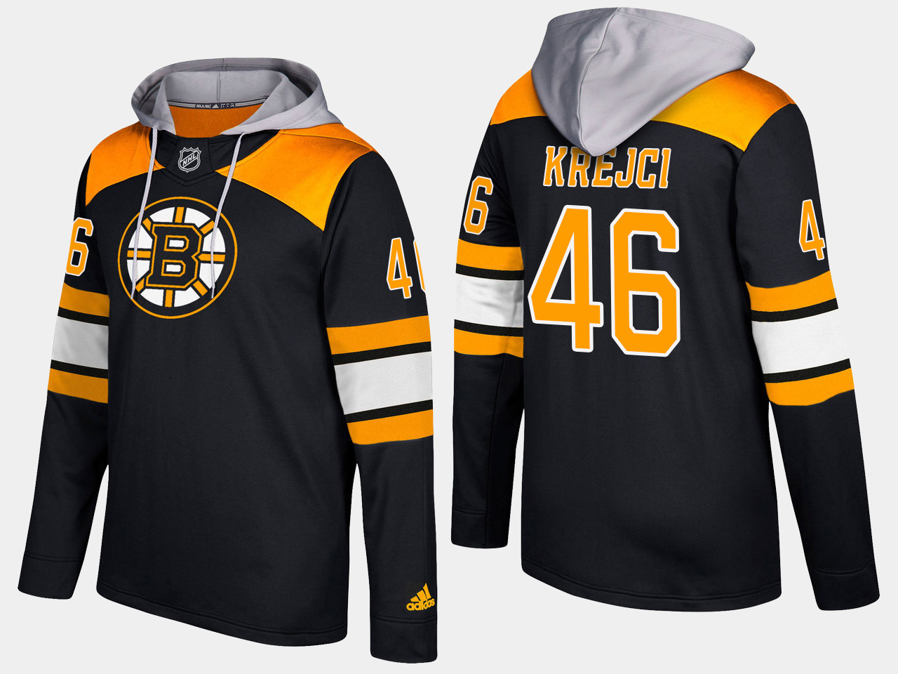 Men NHL Boston bruins #46 david krejci black hoodie